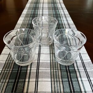 Noritake Sweet Swirl Clear Double Old Fashioned Glasses, Set of 3